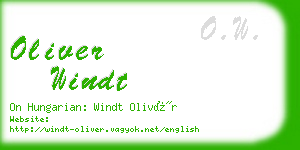 oliver windt business card